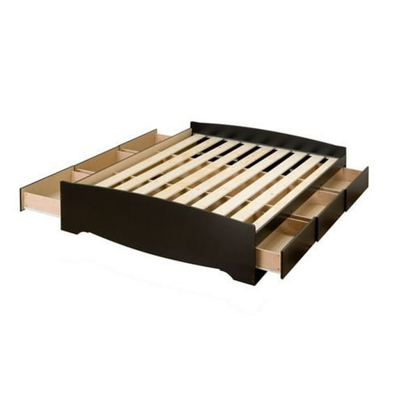 Prepac Queen Size Platform Storage Bed with 6 Drawers