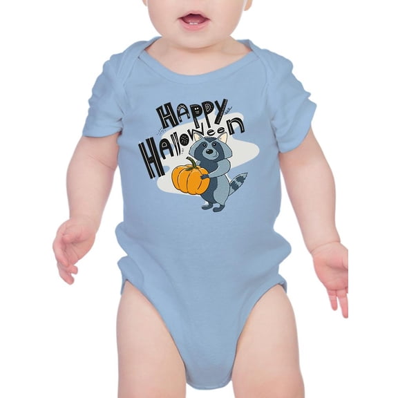 Happy Halloween Raccoon Bodysuit Infant -Image by Shutterstock, 24 Months