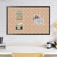 thumbnail image 2 of U Brands Fashion Cork Bulletin Board, 36" x 24", Brown, Black MDF Frame, 2 of 2