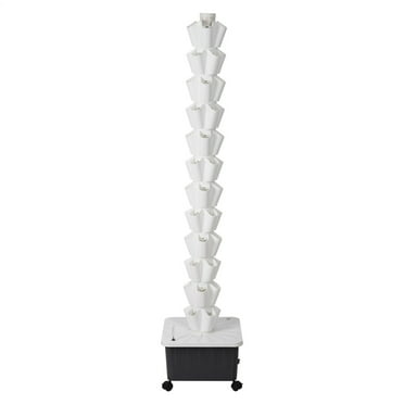Vertical Hydroponic Growing Tower, 12-Tier Smart Garden System with Automatic Water Circulation, for Indoor/Outdoor Vegetable & Herb Cultivation