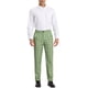 thumbnail image 2 of Pantalones de hombre INSPIRE CHIC de cuadros, corte regular, plano, elásticos, a rayas, 32 Verde Blanco, 2 of 7