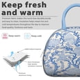 thumbnail image 3 of Starfish Pattern Meal Containers: Ocean Life Lunch Box & Cooler Tote Bag, Insulated Reusable Leakproof for Work Office Travel, Soft with Pockets, 3 of 4