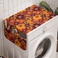 thumbnail image 1 of Floral Washing Machine Organizer, Repetitive Flowers of Autumn Style Design Retro Illustration Pattern, Anti-slip Fabric Top Cover for Washer and Dryer, Pale Orange Multicolor, by Ambesonne, 1 of 1