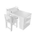 thumbnail image 1 of Multi-Functional Kids Art Table and 2 Chairs Set - Wooden Craft Desk with Large Storage Shelves - Perfect for Drawing, Learning, and Activities - Sturdy Children’s Furniture, 1 of 8