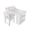 White, variant on Kicctian Wooden Kids Table with 2 Chairs Set, Multi-Functional Craft Desk Large Storage Shelves, Drawing Learning Activities Center, Sturdy Children Furniture,Pink