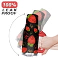 thumbnail image 6 of 40oz Cute Red Strawberry Stainless Steel Flip Straw Tumbler Spill Proof Travel Cup Double Wall Vacuum Insulated Coffee Mug with Top Handle, 6 of 6