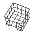 thumbnail image 2 of Desktop Wrought Iron Openwork Mesh organizer Basket - Sticky Notes Grid Holder, Rust-Resistant Metal Storage, Office Desk Accessory, Black, JKODE, 2 of 9