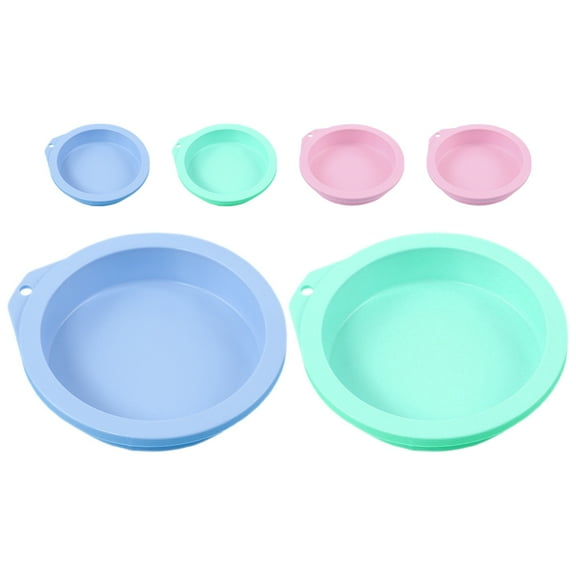 OULII 6Pcs Small Silicone Cake Molds for Baking Muffins Chocolates and Jelly Desserts