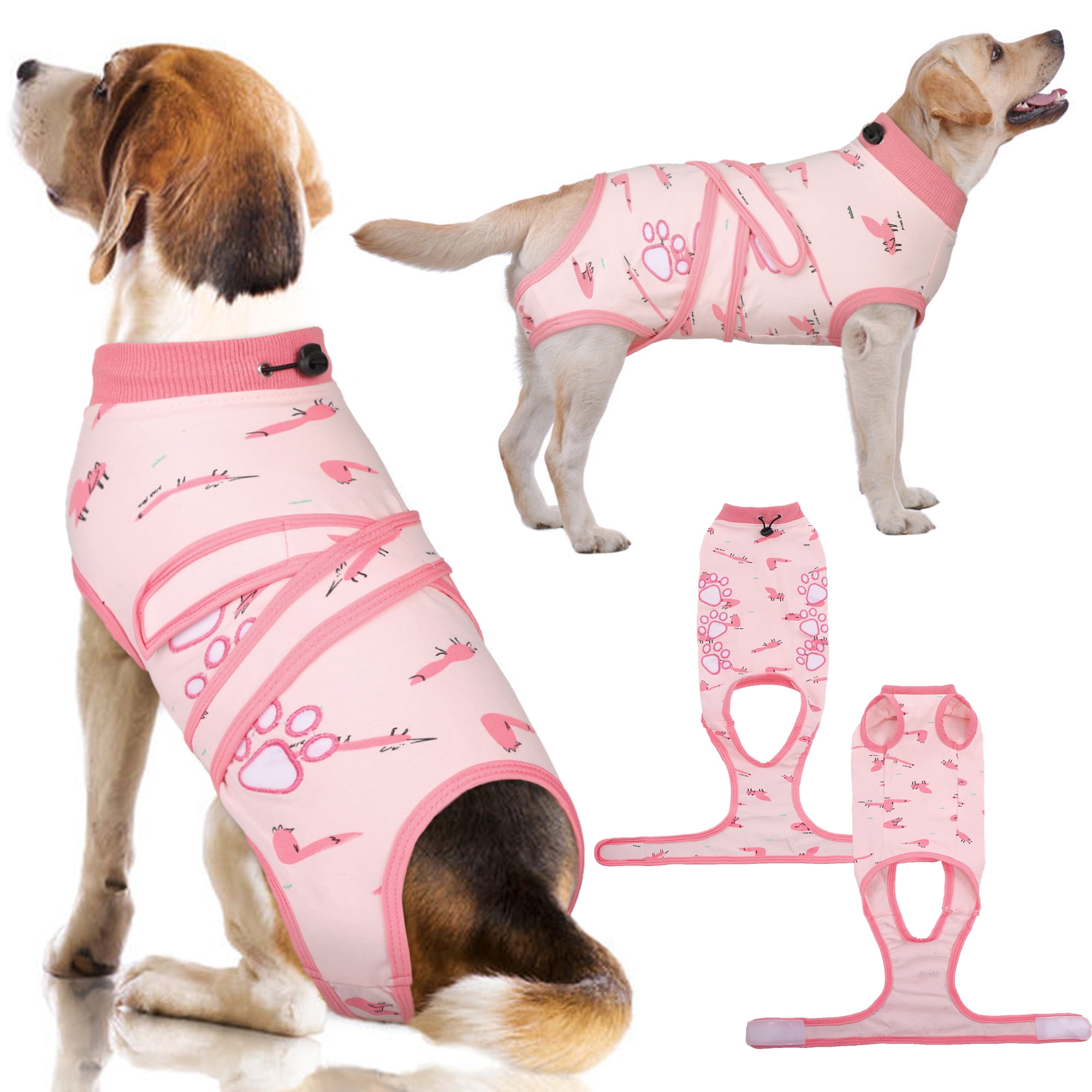 DENTRUN Dog Surgery Recovery Suit, Dog Onesie After Surgery Breathable