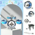 thumbnail image 6 of JBee Ctrl Kids Drum Set for Toddlers 1-3 Drum Set for Kids with Chair Musical Jazz Drum Toys for Boys Girls Aged 2 3 4 5 6 7 Drum Kit Instrument Christmas Birthday Gift, 6 of 8