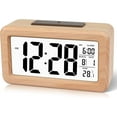 thumbnail image 1 of Easy Set Wooden Digital Alarm Clock with Temperature, Digital Alarm Clock, Date, Backlight, Snooze, for Bedroom, Bedside, Home, Office, Non Ticking, 1 of 5