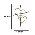 thumbnail image 2 of Ebros Metal Silver Rope Wire Sticks & 2 Golden Hearts Of Love Wall Hanging Cross, 2 of 11