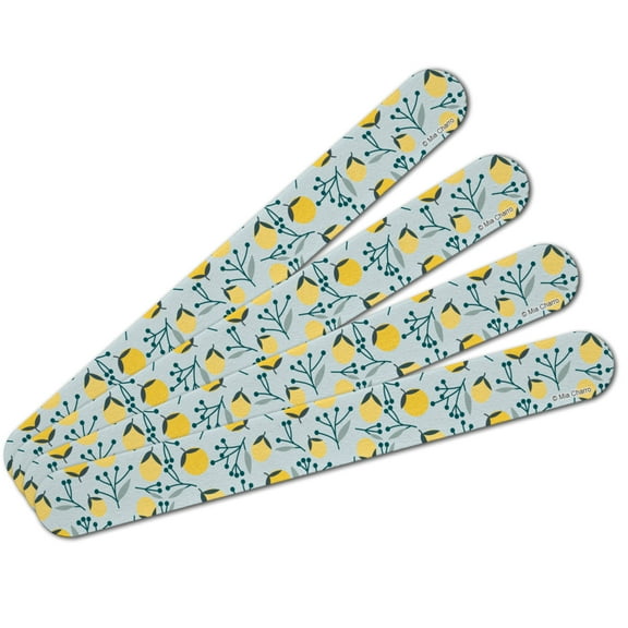 Capriccio Lemons Double-Sided Nail File Emery Board Set 4 Pack