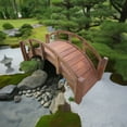 thumbnail image 2 of SamsGazebos Miniature Japanese Wood Garden Bridge, 25-Inch, Brown, Treated, 2 of 8