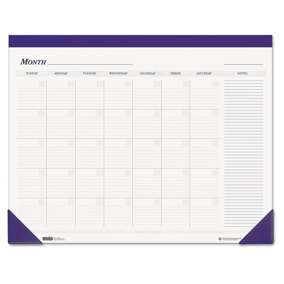 House of Doolittle Nondated Desk Pad Calendar, 22" x 17", Blue