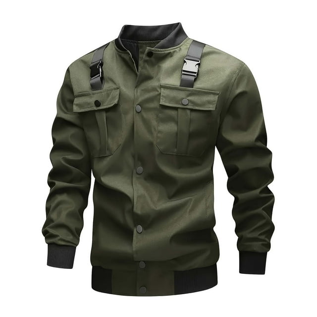 Men's Outdoor Sport Long Sleeve Jacket with Pockets for Climbing, Running, and Lightweight Comfort