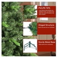 thumbnail image 2 of 4ft Artificial Christmas Tree with 643 Mixed PE & PVC Tips, Unlit Easy Assembly Hinged Spruce Xmas Tree for Indoor Outdoor, Green, 2 of 6