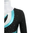 thumbnail image 5 of TiaoBug Kids Girls Long Sleeve Gymnastics Leotard Ballet Dance Unitard Bodysuit A Blue 12, 5 of 7