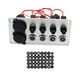 thumbnail image 4 of Universal 4 Ways Rocker Switch Panel Accessories 4.8 Amp Dual USB Waterproof Voltmeter Blue LED on Off Switch 12V 24V DC for Boats Cars kusrkot Panel de interruptor basculante, 4 of 8