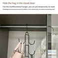 thumbnail image 3 of Rotated Handbag 360 Degree Rotating Hook Clothes Organizer Bag Hanger Multifunctional Sturdy Space-saving Wardrobe Black, 3 of 9