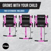 EzyRoller: Classic - Pink - Ride-On Scooter, Cambering Motion, Pedal Free Cart, Hand Brakes, Extendable Frame, 154lb Capacity, Kids Ages 4+