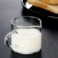 thumbnail image 2 of Hazel Tech Kitchen Cup Glass 100ml with Spout Clear Milk Cup with Handle, 2 of 5