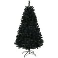 thumbnail image 1 of HOMCOM 6ft Artificial Christmas Tree with Auto Open, Steel Base, Black, 1 of 10