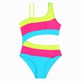thumbnail image 6 of mgoYE Swimsuit for Girls 8-10 Girls Swimsuit One Piece Padded Bathing Suit Teen Swimwear for 7-14 Years(Blue,7-8 Years), 6 of 7