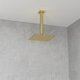 thumbnail image 5 of 8 Inch Small Brushed Gold Rain Shower Head Modern Ultra-Thin Square Stainless Steel Bathroom Shower Head, Adjustable Angle, 5 of 9
