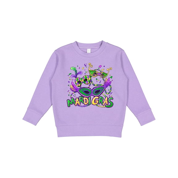 Inktastic Mardi Gras Masks and Beads Toddler Sweatshirt