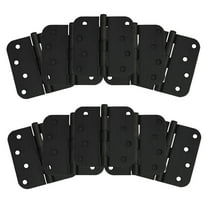 Design House 10-Pack Heavy Duty Steel 4" x 4" Interior Door Hinges with 5/8" Radius, Matte Black
