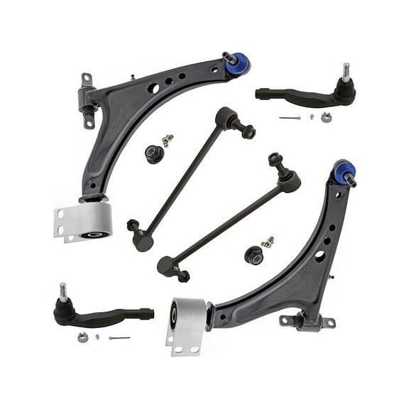 Front Lower Control Arm Sway Bar Link Tie Rod Kit - 6 Piece - Compatible with 2016 - 2019 Chevy Malibu (Hybrid, LT and Premier Models) 2017 2018