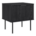 thumbnail image 4 of CorLiving Lysander Contemporary Single Drawer Fluted Engineered Wood End Table, Black, 4 of 8
