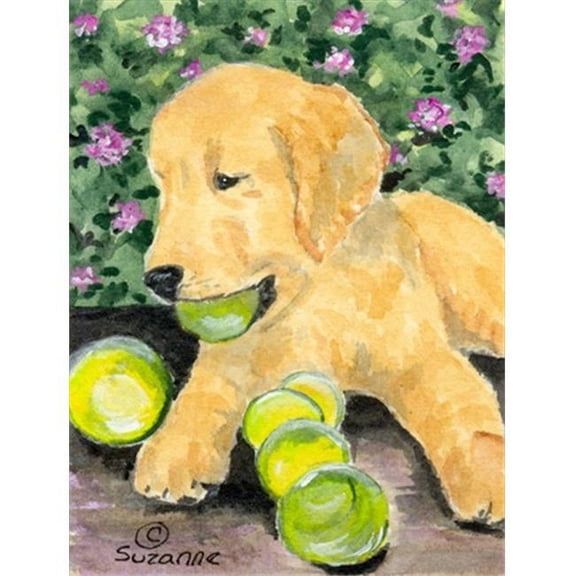 Carolines Treasures  28 x 40 in. Golden Retriever House Size Canvas Flag