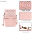 thumbnail image 3 of BadPiggies Touch Screen Leather Phone Purse with Clear Window Pocket Shoulder Strap Small Crossbody Bag Women Girls Wallet Pouch (Pink), 3 of 10