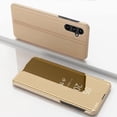 thumbnail image 2 of Compatible with Samsung Galaxy A35 5G Case Clear View Mirror Makeup Bookstyle Leather Design Flip Case with Kickstand Luxury Design Shockproof Phone Case for Samsung Galaxy A35 5G QH Gold, 2 of 9