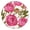 Floral, variant on Space Geek Round Fitted Table Cover Elastic Edge Design for Snug Fit on Round Tables