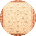 thumbnail image 1 of Ahgly Company Indoor Round Abstract Sun Yellow Oriental Area Rugs, 4' Round, 1 of 6