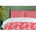 thumbnail image 4 of Ambesonne Valentines Day Duvet Cover Sets, Romantic Day Hearts, 2-King, Dark Coral and Pink, 4 of 7