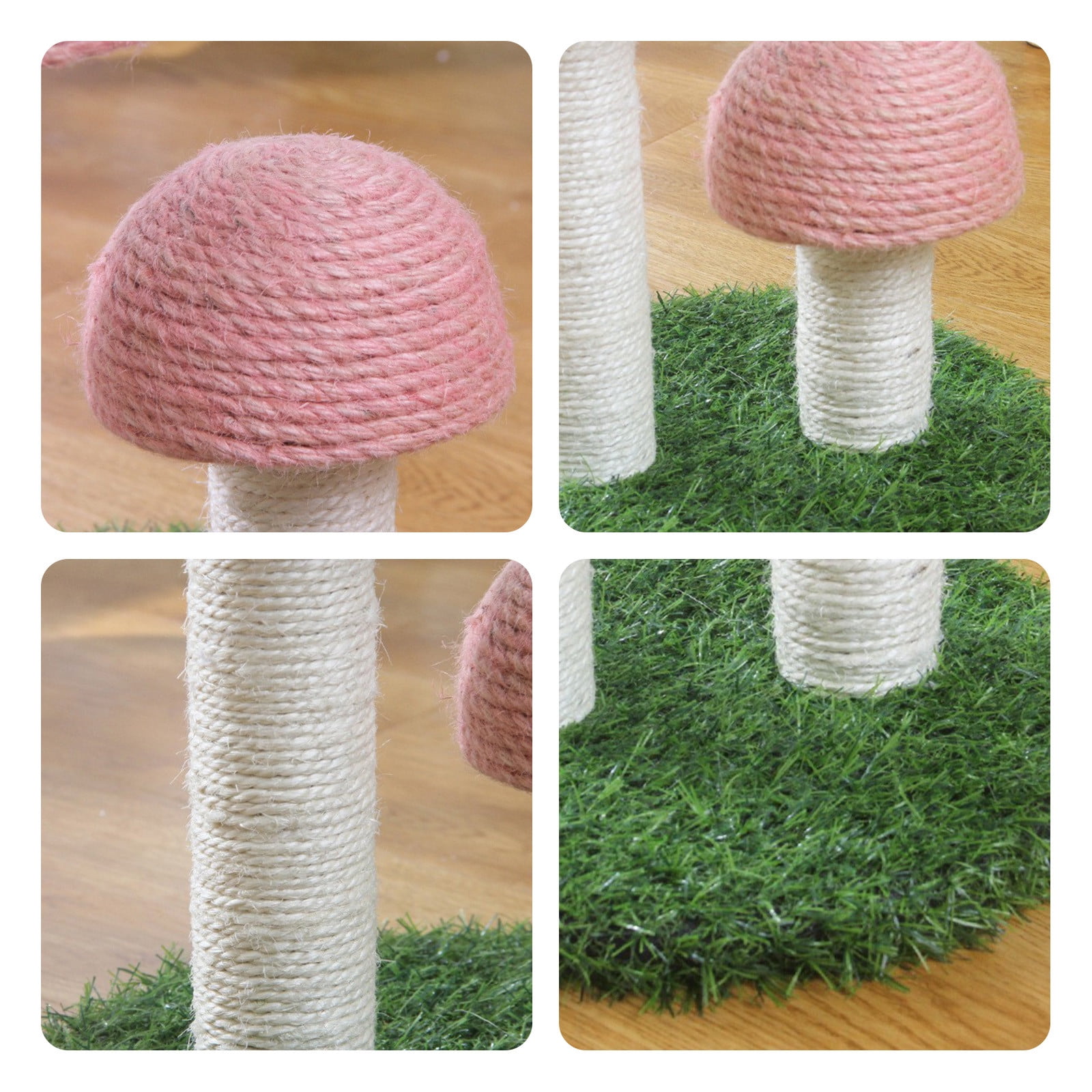 Kiplyki Climbing Frame Christmas Tree Natural Sisal Scratch Column Simulation Pasture Large Wear- Scratch Toy Scratch Board