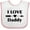 White and Pink, variant on Inktastic I Love Daddy Boys or Girls Baby Bib