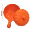 thumbnail image 3 of Euahivb Dinnerware Sets Halloween Plastic Pumpkin Shaped Bowl with Lid Thanksgiving Home Packaging Bowl Fruit Cleaning Bowl Home and Kitchen, 3 of 6