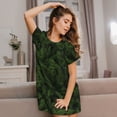 thumbnail image 3 of Sikiie Christmas Tree Branches Print Women's Short-sleeved Nightdress, Round Neck Pullover Nightdress Pajamas Summer Home Wear, 3 of 6