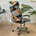 thumbnail image 4 of Stretch Printed Computer Office Chair Covers,Desk Rotating Chair Slipcovers Removable Washable Anti-Dust Spandex Chair Protector Cover for Office Chair-M(14.9-21.6inch)-06, 4 of 8