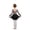 Brown Leopard, variant on Girls Ballet Leotards with Chiffon Dance Skirt Long Sleeve Crisscross Back Toddler Dance Outfit Combo
