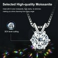 thumbnail image 4 of YooHomini 3 Carat 9mm D Color Round Cut Moissanite Birthstone Solitaire Pendant Necklace, S925 Sterling Silver Necklace, Female, Adult, 4 of 7