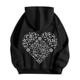 thumbnail image 3 of MHFRRA Sudadera con Capucha Estampada de Color Sólido para Hombre y Mujer, Abrigo Cálido y Cómodo de Invierno Negro, 3 of 7