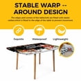thumbnail image 4 of Black Christmas Table Cloths for 3 Foot Rectangle Tables, Santa Elk Gifts Snowflake Winter Xmas Tree Patio Waterproof Elastic Fitted Tablecloths, Washable Rectangular Table Cover for Camping, 4 of 8