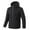 A Black, variant on Unisex Heated Jacket 11 Heat Zones Usb Control Smart Warming Puffer Jacket with Hood Long Sleeve Zip Up Coat Winter Outdoor Heated Mens Jacket