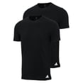 thumbnail image 1 of adidas Men T-Shirt, 2-pack - Crew Neck Shirt, Active Flex Cotton, solid colour Black L (Large), 1 of 5